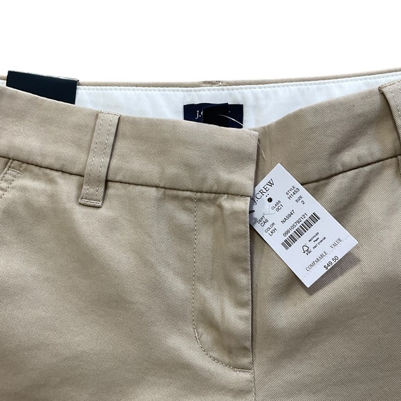J.Crew 5” Short Chino Shorts Light Khaki Cotton NWT Size 2 Style H1453 - Picture 3 of 9